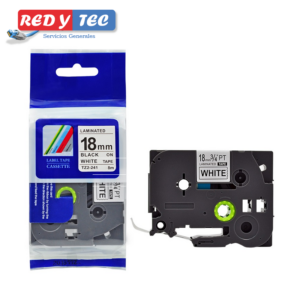 Cinta Para Rotulador Brother 18Mm X 8M Black on White