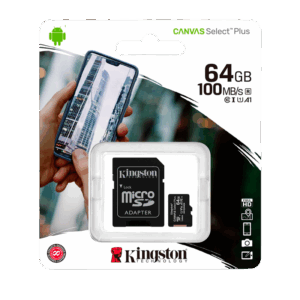 Memoria MicroSD Kingston 64GB con Adaptador SD