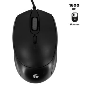 MOUSE ÓPTICO TEROS TE-1222S – 800 / 1200 / 1600 DPI | USB | 4 BOTONES – Precio Perú | Redytec Perú