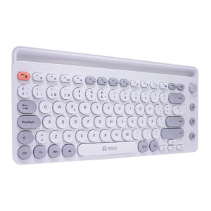 Teclado inalámbrico TEROS TE-4070S, 2.4 GHz, bluetooth 3.0 / 5.2, 80 teclas, blanco – Precio Perú | Redytec Perú