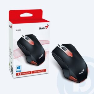 Genius X-G200 - Mouse Óptico USB con Iluminación LED Roja (1000 DPI)