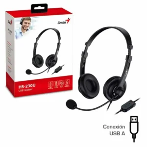 Audifono Genius HS-230U Usb CMicro Para Pc Laptop - Negro