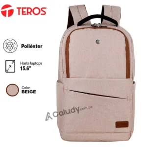 Mochila TEROS TE-ACS9012 poliéster notebooks hasta 15.6" beige