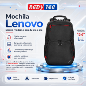 Mochila Lenovo Thinkpad Essential Plus de (15.6" / 39.6 cm), Color (Negro / Rojo)