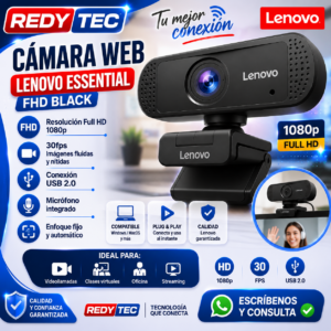 Cámara Web Lenovo Essential FHD 1080p