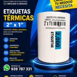 Etiquetas directos 2Px1Px2Cx2MxT1 Alta Calidad para Precios, Códigos de Barras e Inventario