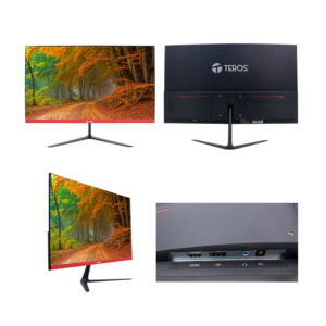 Monitor curvo Teros TE-2403S, 23.8" FHD VA, 144HZ, 1MS, HDMI, DP, Audio out